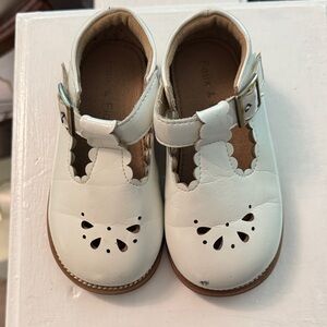 Elegant White Kids Dress Shoes with Buckle